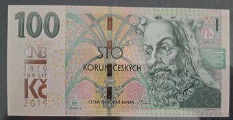 Bankovky ČR s přetiskem ČNB - poslední série - 1