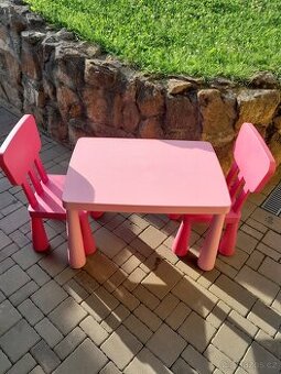 Dětský plastový stůl a židle Ikea Mammut