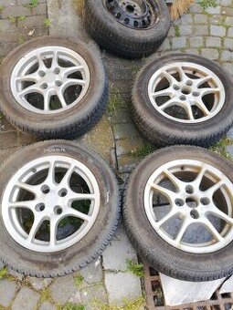 Alu kola 185/60 R14 + celoroční pneu Seva – 1 rok