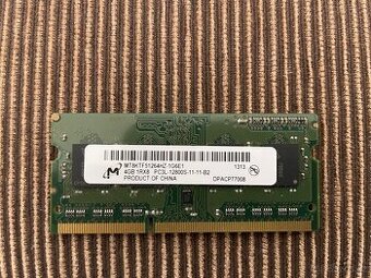 4GB 1Rx8 DDR3L-12800S-11-11B2 MT8KTF51264HZ-1G6E1