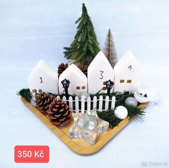 Prodám nový trvanlivý adventní svícen (domečkový)