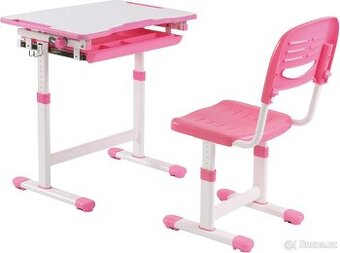 2ks stůl pro deti modrý a růžový