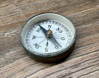 Starý kompas malý hliník SBĚRATELSKÝ