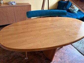 Jidelni stůl 180x80cm + 5 židli + lavice,  drevo olše