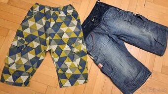 Prďácké džínové kraťasy H&M/Replay, vel.170/14let