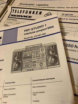 TELEFUNKEN HIFI originální servisní schéma a manuály 65ks