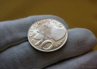 Stříbrný 10 Schilling 1969 PROOF, RR