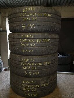 Použité letní pneu 225/45/17 Continental DOT 21