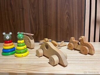 Dřevěné ručně vyrobené hračky