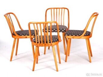 POHODLNÉ retro židle TON, A .Šuman, 4 ks.