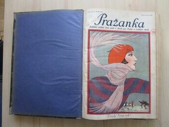 Starý časopis PRAŽANKA - svázaný ročník 1927 + čas. HVĚZDA