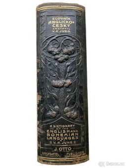 1911 anglicko‑český slovník V. A. Jung, J. Otto Praha