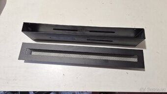 Černá větrací / krbová mřížka GRILL MAXI 60x400 mm (2 kusy)