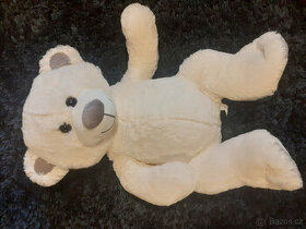 Kvalitní bílý plyšový medvěd, vel. 55 cm