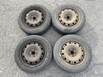 Sada ocelových disků + zimní pneu Michelin 185/60/15