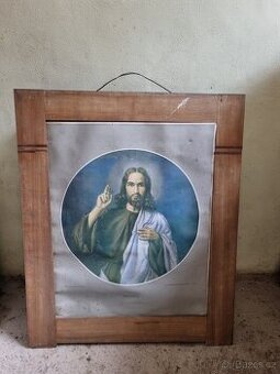 Veliký obraz Ježíše.