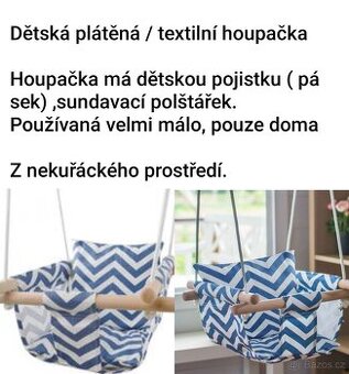 Prodám dětskou textilní houpačku