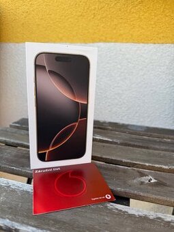Nerozbalený iPhone 16 Pro, 128 Gb, pouštní Titan