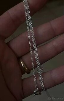 Nový dámský řetízek na krk náhrdelník 925 Délka 45 cm