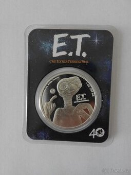 Stříbrná mince 1 oz E.T. Mimozemšťan 40. výročí 2022 blistr