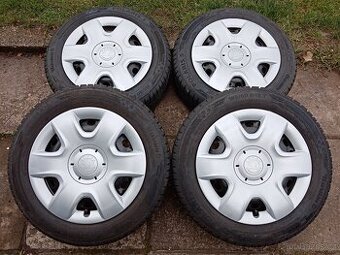 Zimní kola 15ky 5x100 pneu 99% Škoda Vw Seat Audi - dobírka