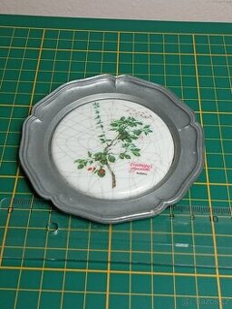 STAROŽITNÝ CÍNOVÝ TALÍŘEK ZNAČENY 30 L.