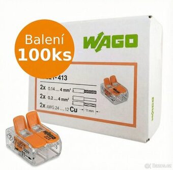 ⚡WAGO 221-415 (100 ks) – 2vodičové svorky ⚡