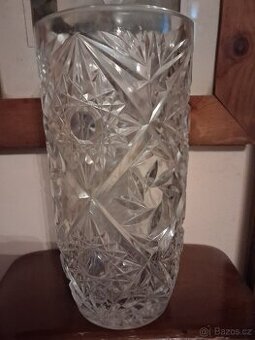 Váza Bohemia Crystal broušená 3 kg