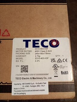 Frekvenční měnič TECO E510 2,2 kW / 400 V