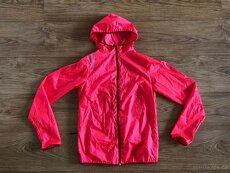 Oranžovo-růžová lehká bunda/větrovka s kapucí Decathlon