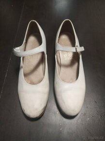 Bílé taneční boty - folklórky