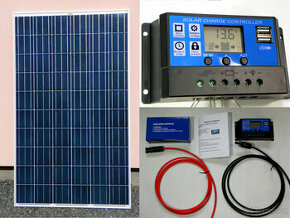 Fotovoltaický solární panel s regulátorem do karavanu/chaty