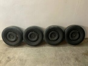 4x plechové disky + pneu 5x112 195/65 r15