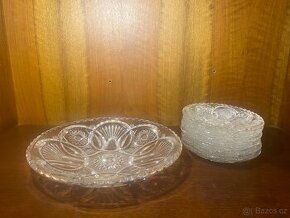 Sada broušených talířů Bohemia Crystal