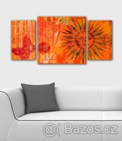 Trojdílný obraz 120 x 60 cm Slunce