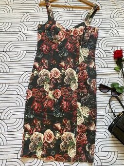 Zara Roses Corset Style Dress L / 40 / 12