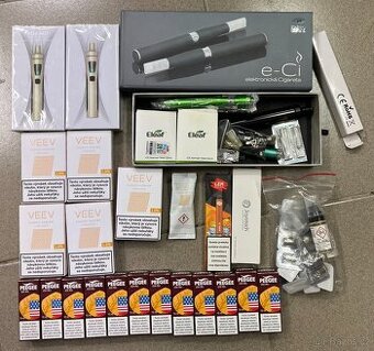 E-cigarety a náplně Veev PeeGee Joytech Eleaf e