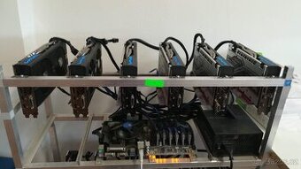 Prodám Mining Rig – 6× RX 580 SAPPHIRE NITRO 4GB