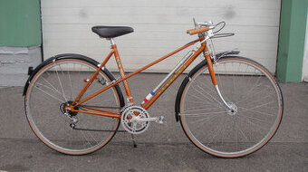 Peugeot, 1979, nádherné dámské kolo, oranžová perleť