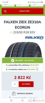 FALKEN ZIEX 215/50 R18 92V
