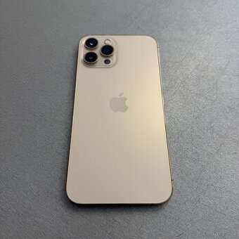 iPhone 12 Pro Max 128GB zlatý, pěkný stav, 12 měsíců záruka