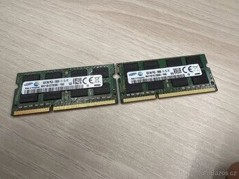 🟢 Operační paměti Samsung DDR3,8GB,1600mhz