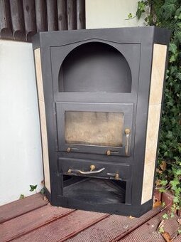 Rohová krbová kamna