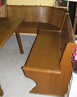 Rustikální rohová lavice