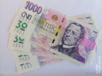 1000 Kč s přítiskem, série R14