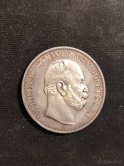 AG mince,vítězný tolar 1871, Prusko.
