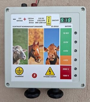 Prodám elektrický ohradník, zdroj. KOMBI 12V/230V 25J