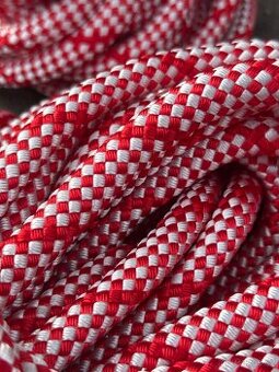 Pevné pletené lano 12 mm – červeno bílé