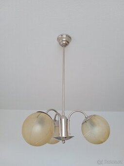 Retro tříramenný lustr z 30.let