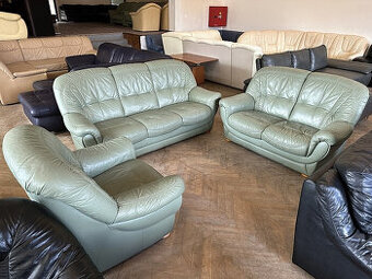 160 Kožená sedací souprava sedačka 3+2+1 LONG LIFE